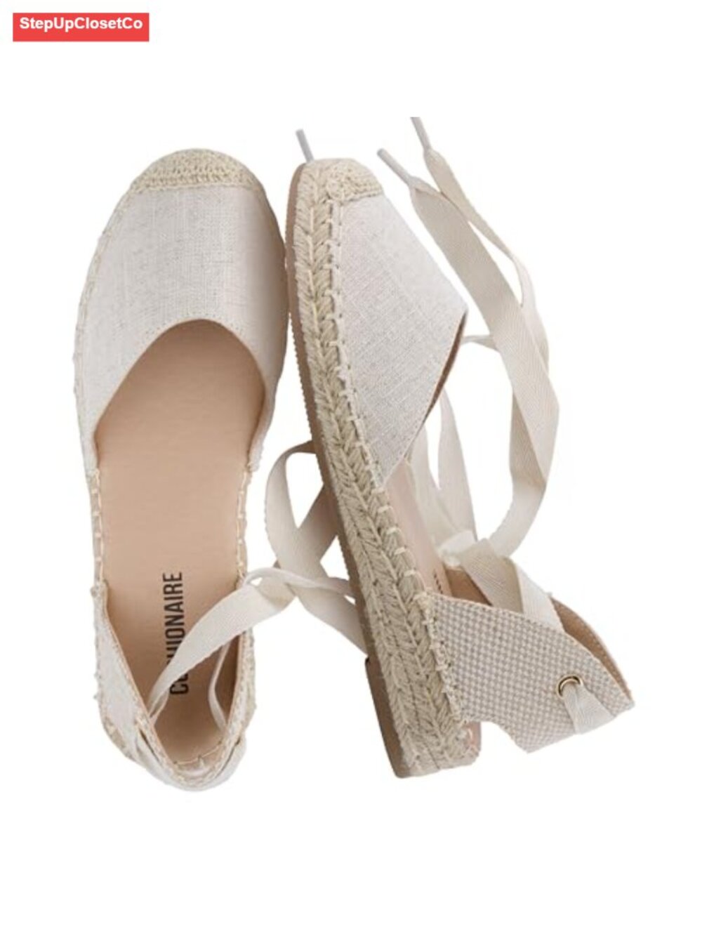 Closed Toe Wedge Sandals with Ankle Strap Jute Wrapped Sole